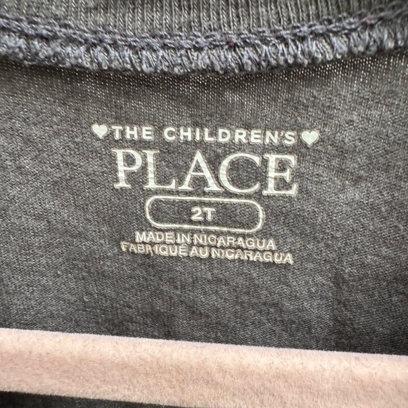 The Children's Place 3T Gray and Pink Mommy & Daddy Short Sleeve Tee Shirt - Picture 4 of 5